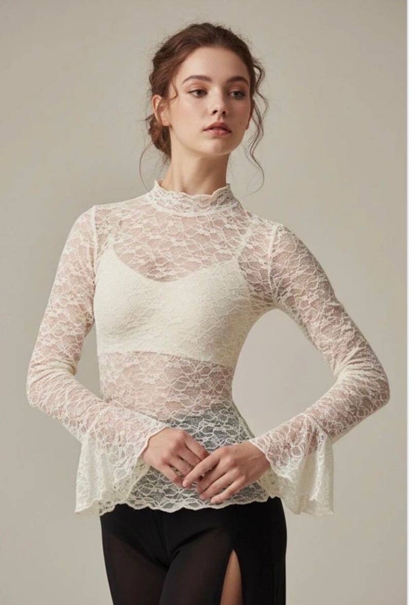 Sheer lace top