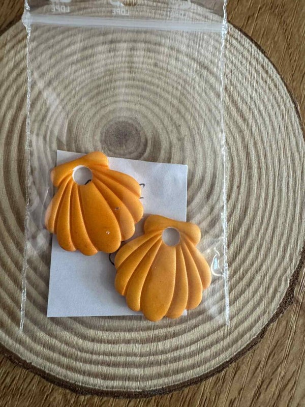 pampille coquillage orange