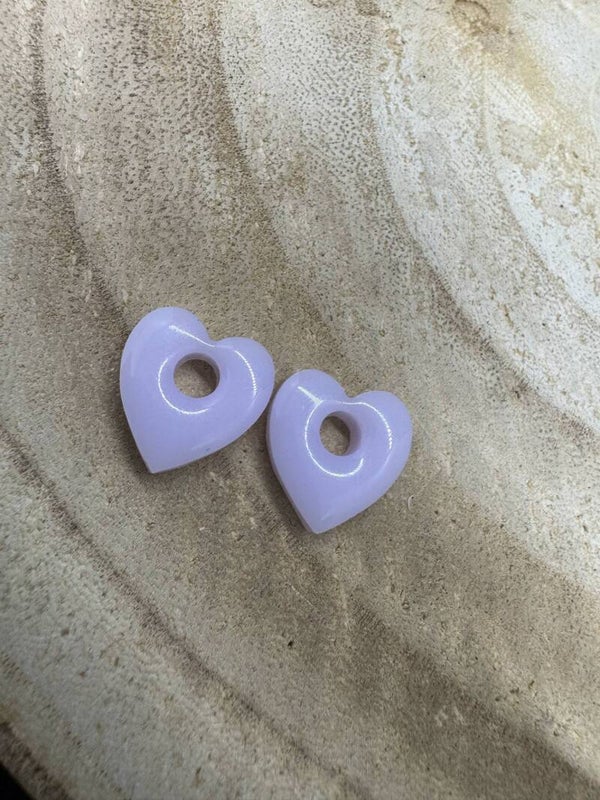 petites pampilles coeur lilas clair