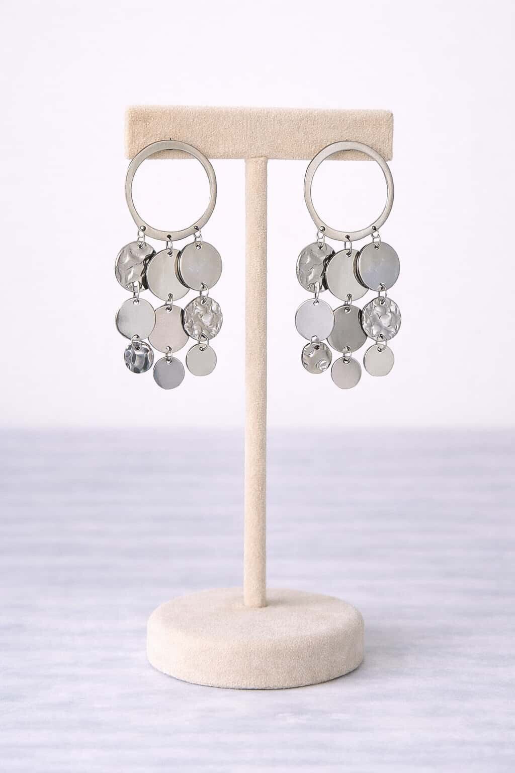 Boucle d oreilles argenté