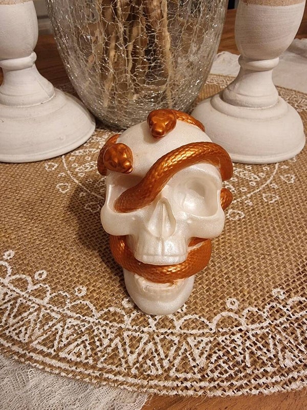 skull blanc et rose gold