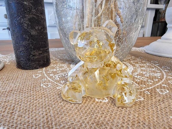 petit ourson feuilles d'or sans led