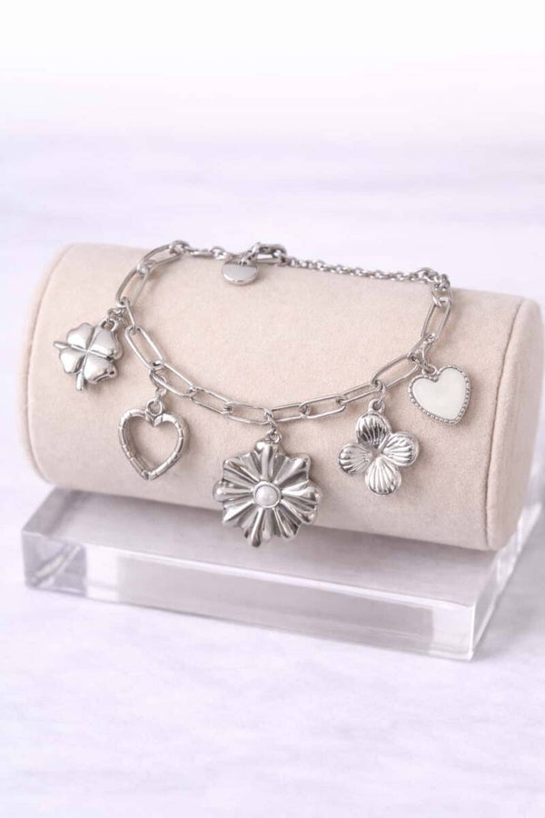 Bracelet breloques argenté