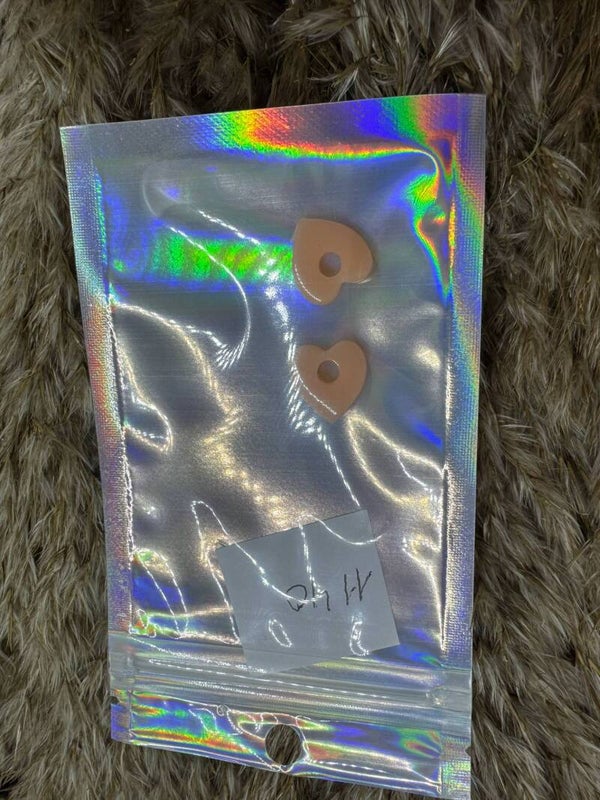 petites pampilles coeur abricot clair