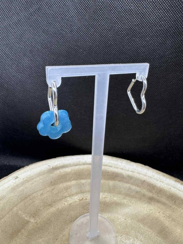 creoles coeur argent acier inoxydable