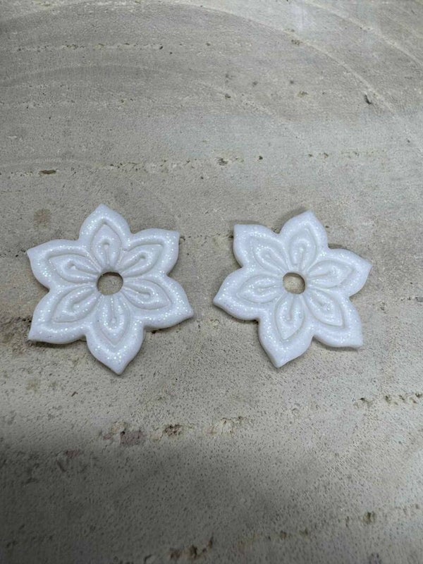 pampille blanche pailleté