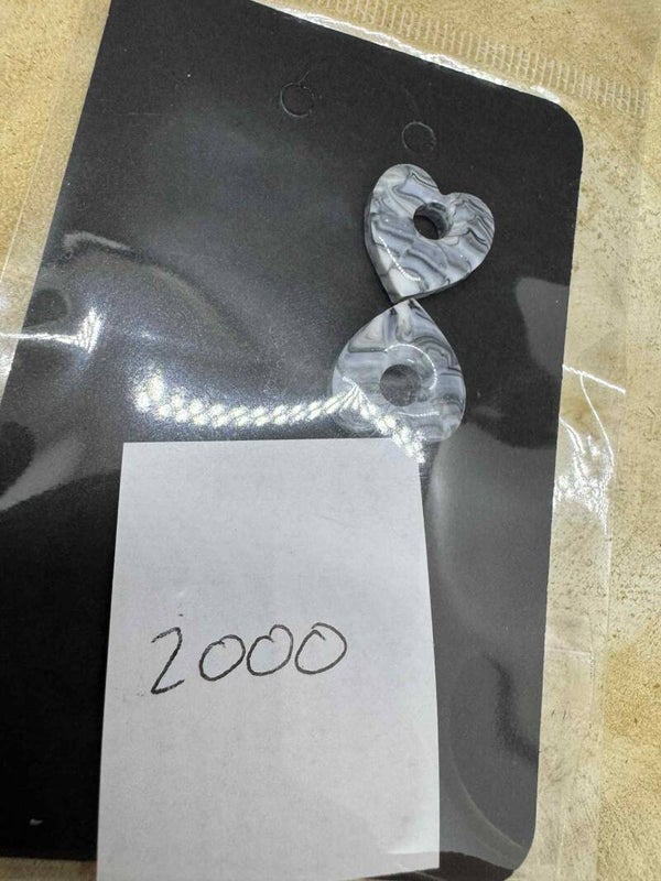 petites pampilles coeur marbrées