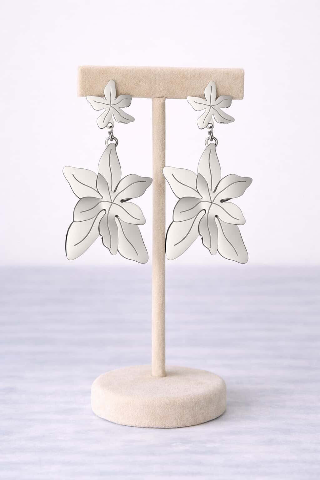 Boucle d oreilles pendante argentée