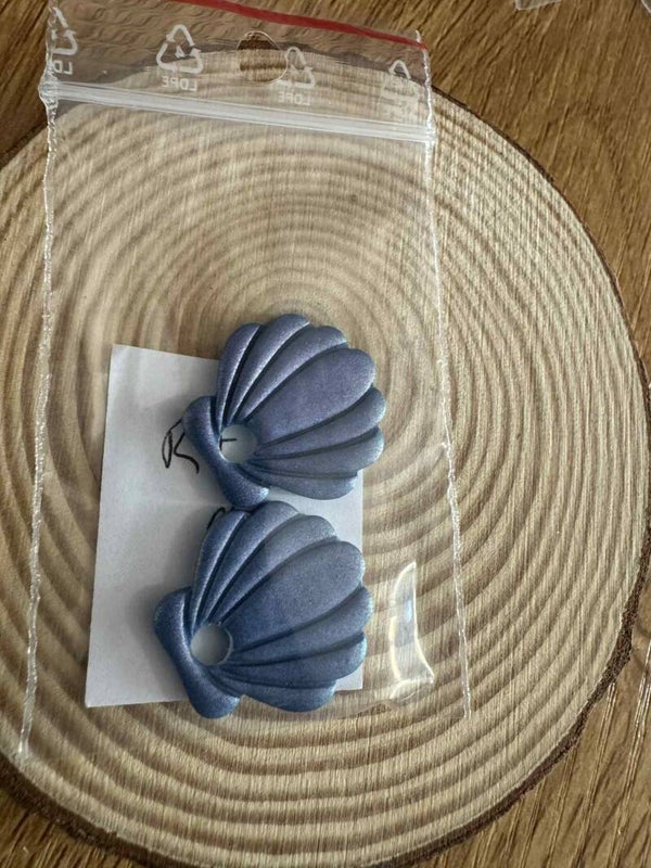 pampille coquillage violet bleu