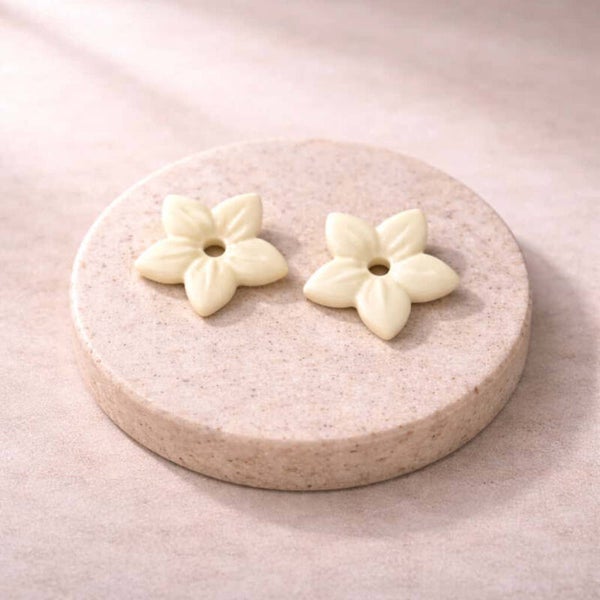 Pampilles fleur jaune pastel