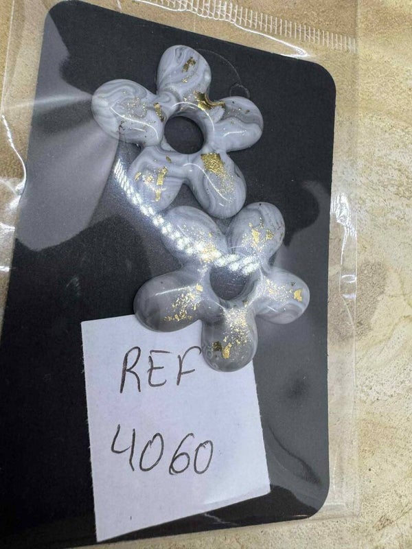 grandes pampilles marbré feuilles d or