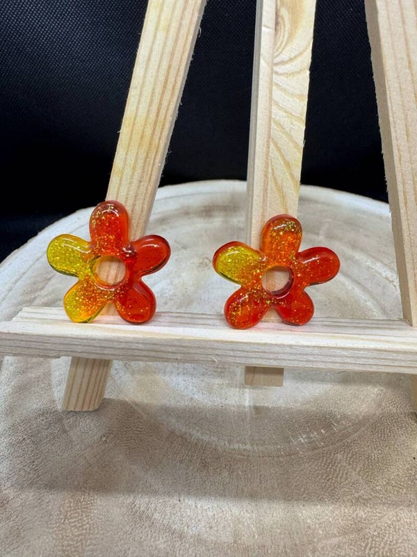 pampilles rouges jaunes oranges pailletés