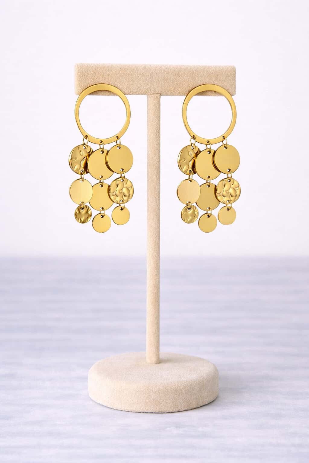 Boucle d oreilles dorée