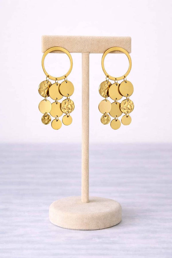 Boucle d oreilles dorée