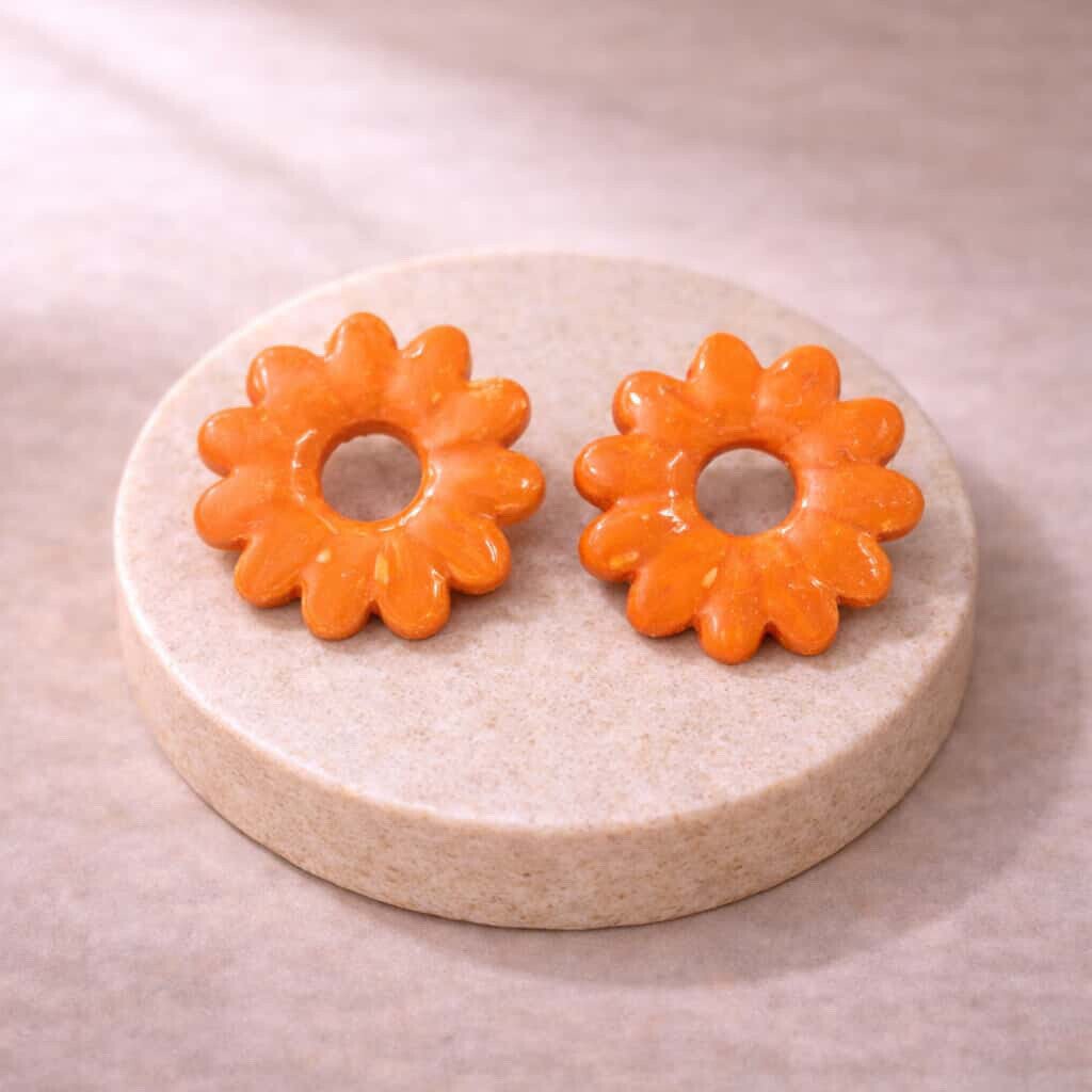 Pampilles fleur orange