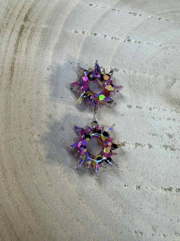 pampilles soleil multi paillettes colorées