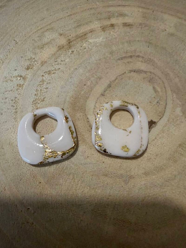 Pampilles blanches et or