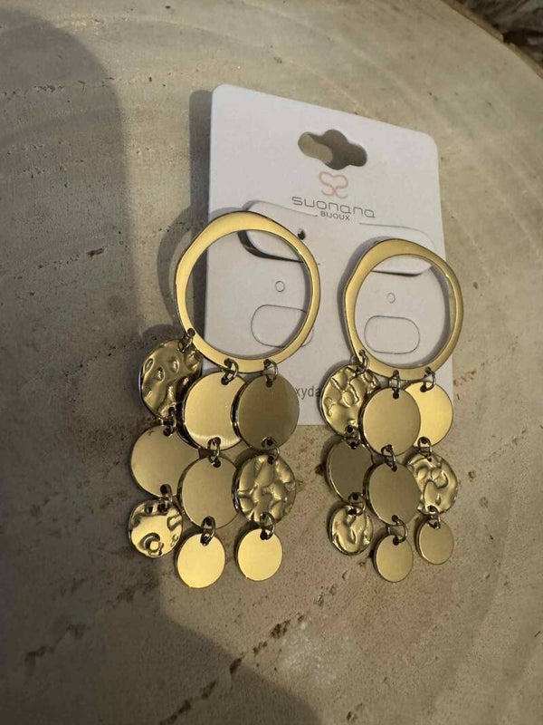 Boucle d oreilles dorée