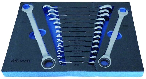 Modul Ratschen Gabel-Ringschlüssel 8-30mm 15-teilig