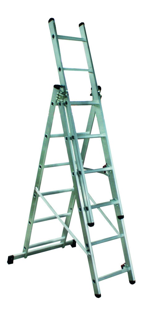 Allzweckleiter Alu 3x6 Sprossen max. 150 kg GS/EN131