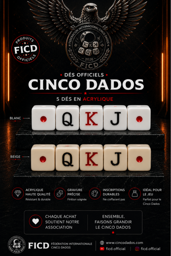 Dés de jeu officiels FICD