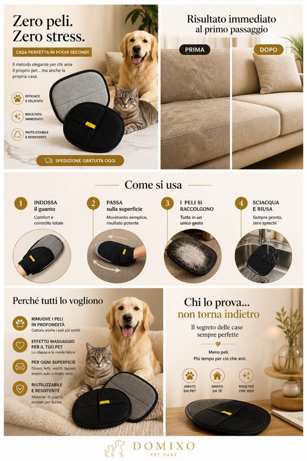 DOMIXO FURLESS™ – Guanto Rimuovi Peli