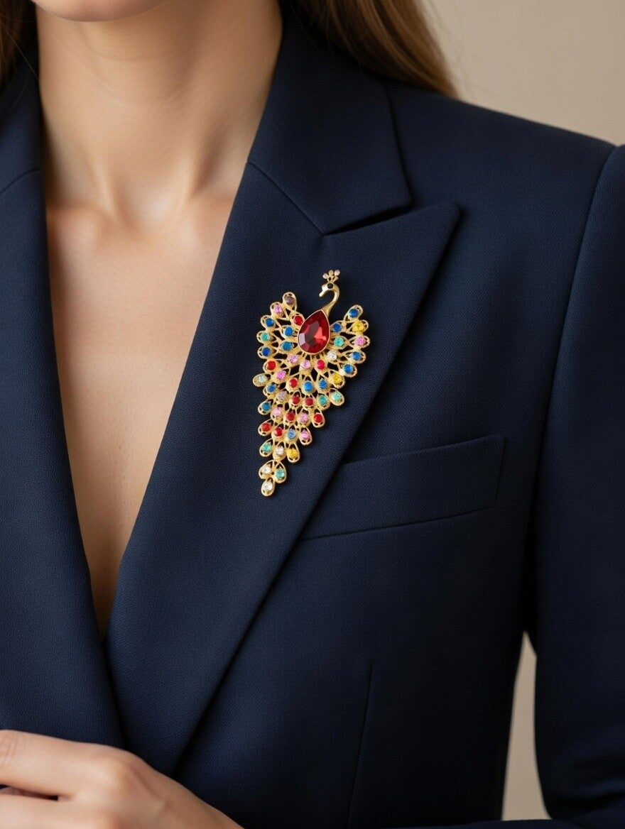 Broche Paon