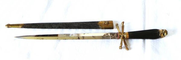 "DAGUE MACONNIQUE DE GRAND ELU - CHEVALIER KADOSH - 30° DEGRE REAA - XIX°"