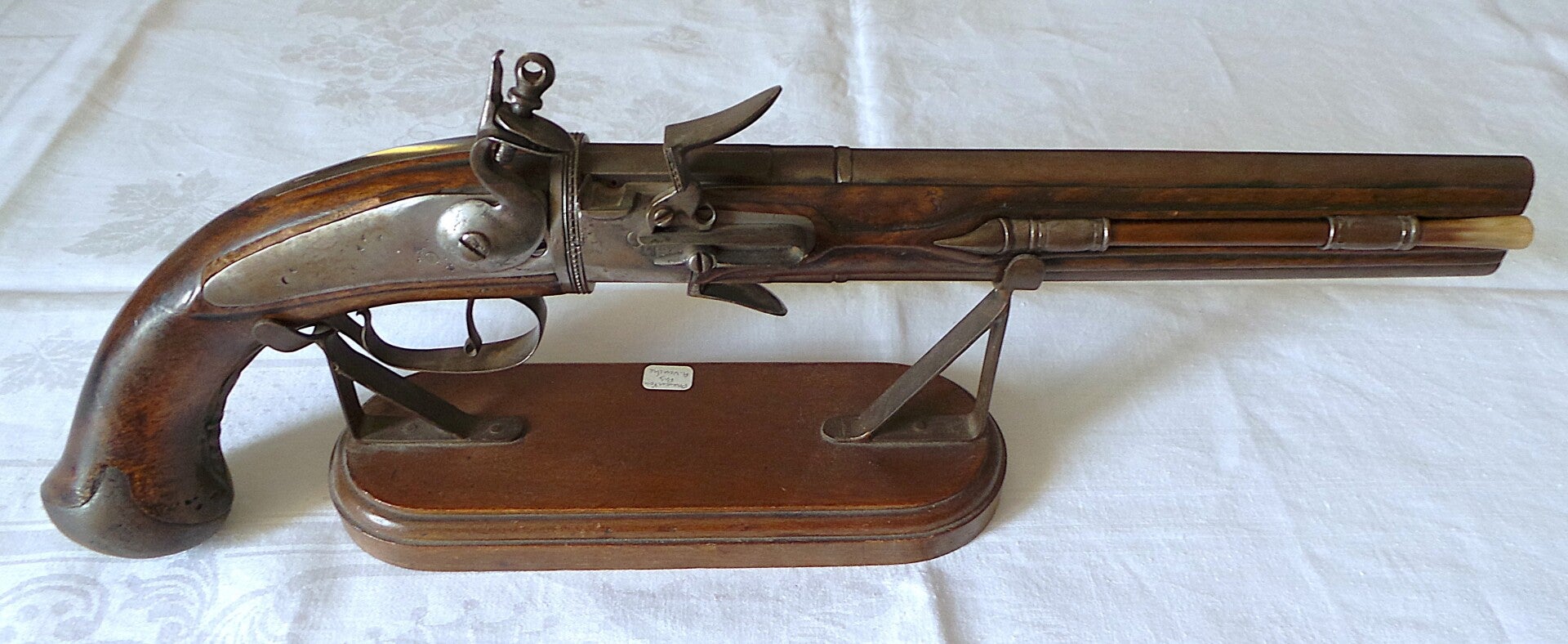 PISTOLET A SILEX A 2 CANONS TOURNANTS - XVII° - LOUIS XIV - CIRCA 1650/1680