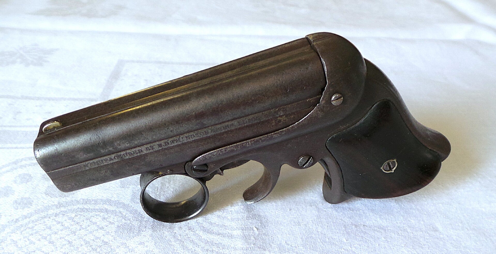 PISTOLET REMINGTON "ELLIOT DERINGER" NEW N°2 - CAL 32RF - 4 CANONS - PATENT 1861