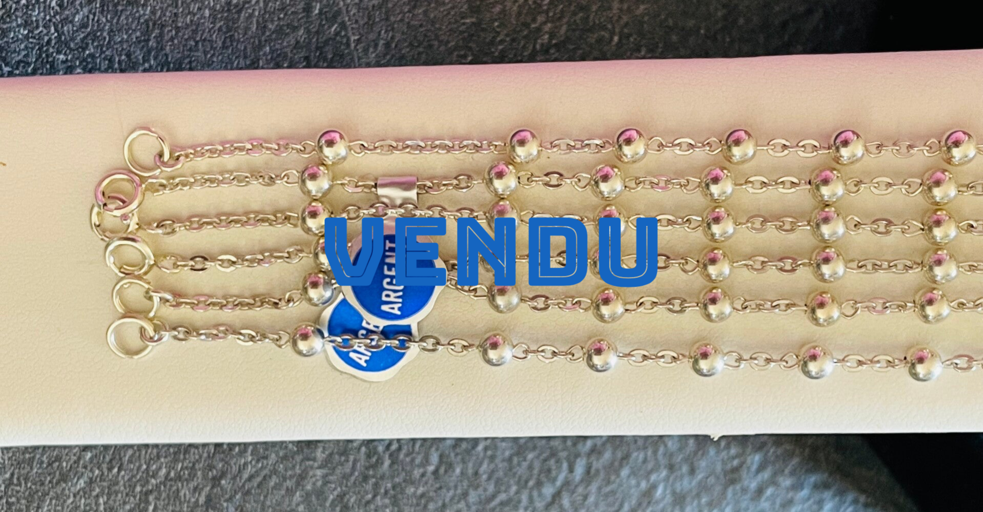 LOT DE 6 BRACELETS EN ARGENT  A DECOR DE BOULES - XX°