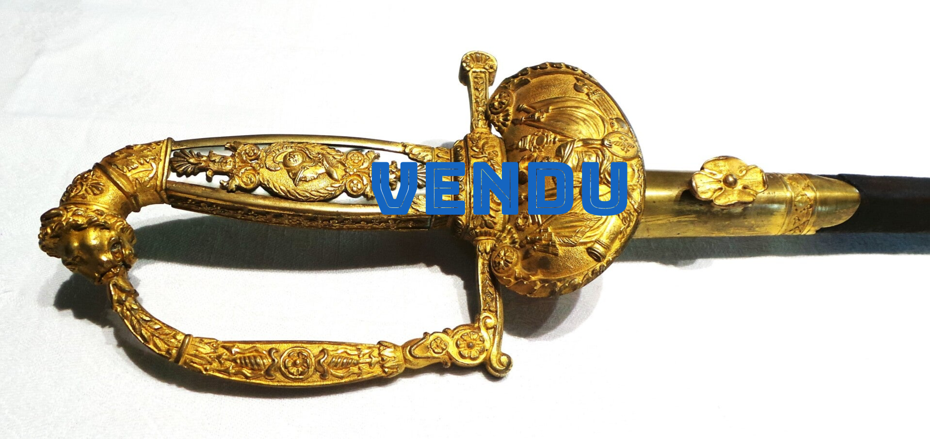 EPEE PAIR DE FRANCE D'OFFICIER SUPERIEUR GENERAUX -ETAT MAJOR - EMPIRE-RESTAURATION - XIX°"