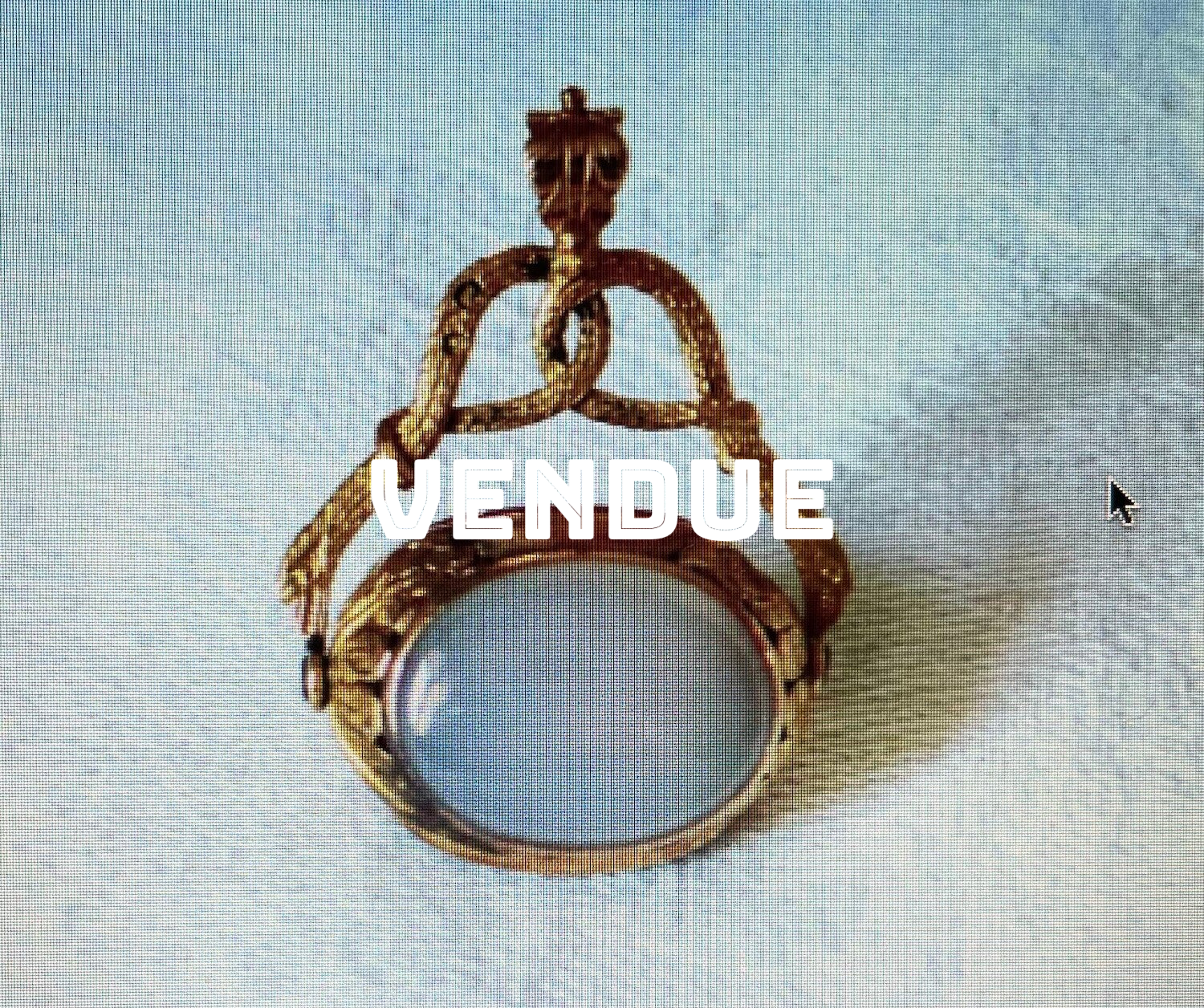 "PENDENTIF A SECRET - OR 18K - AGATES - DECORS DE SERPENTS - POINCONS- XIX°"