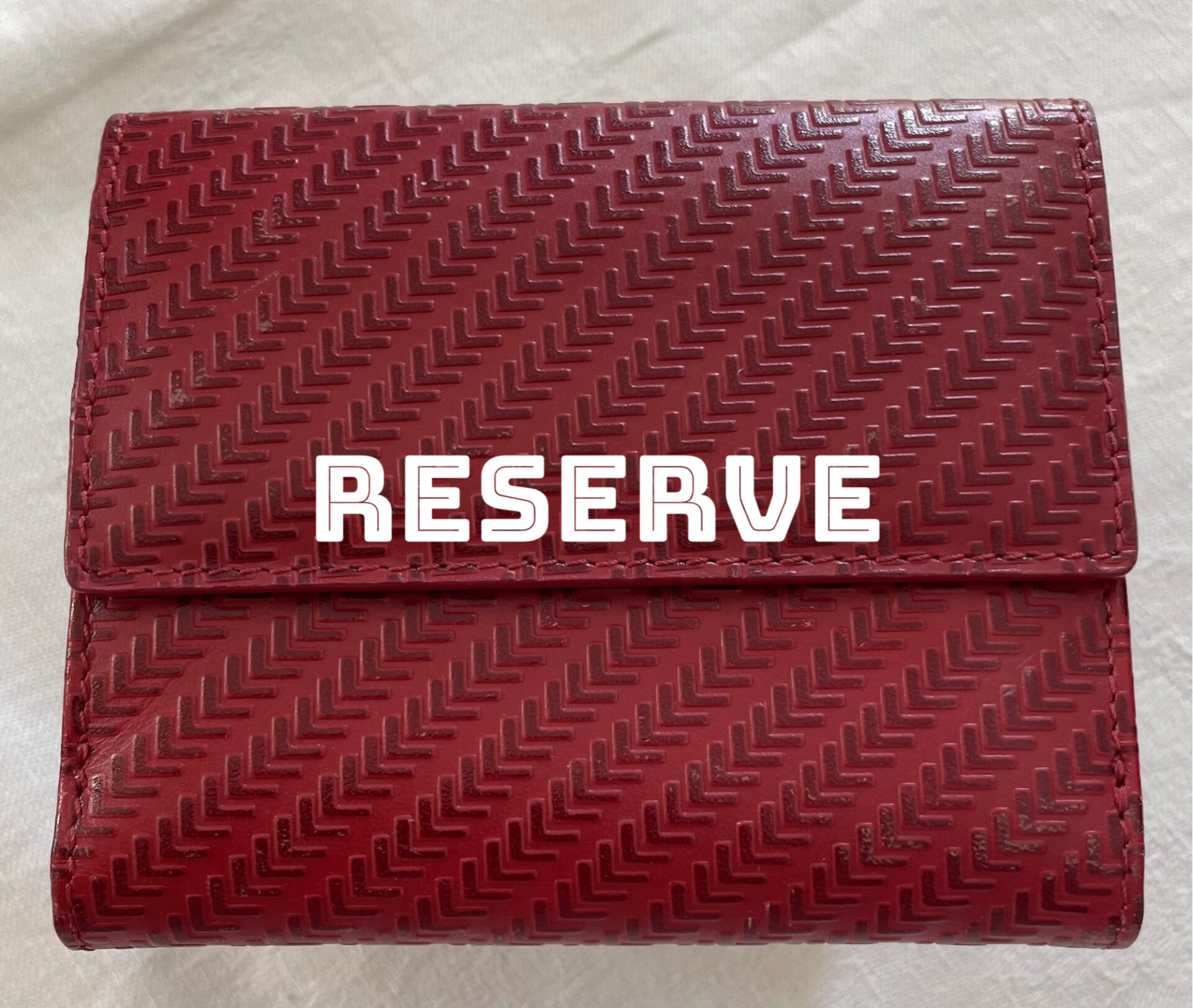 PORTE BILLETS, CARTES ET PORTE MONNAIE LANCEL CUIR BORDEAU VINTAGE