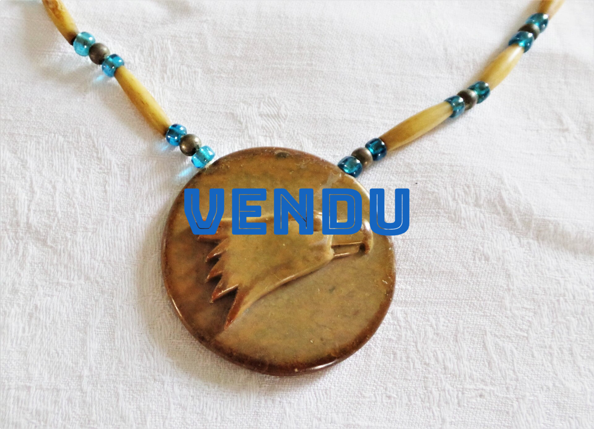 COLLIER ARTISANAL AMERINDIEN ETHNIE NAVAJO - CIRCA 20e