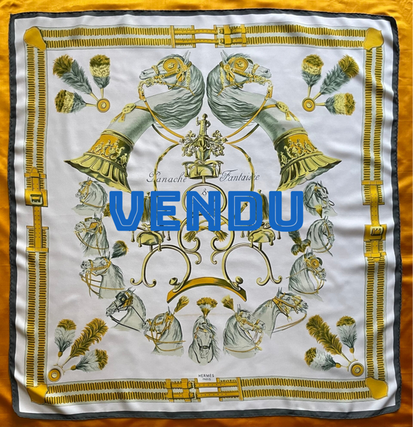 "PANACHE ET FANTAISIE" CARRE HERMES VINTAGE