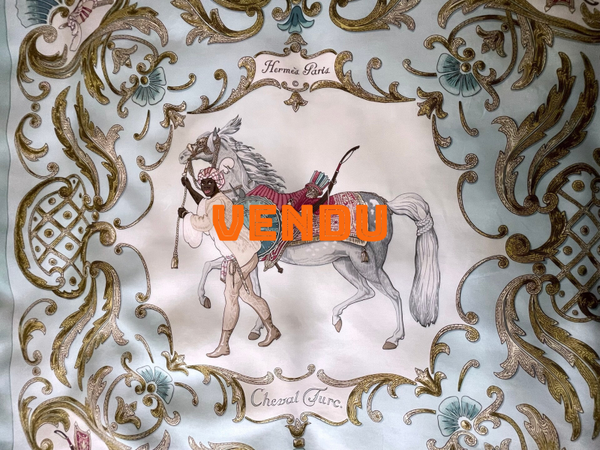 "CHEVAL TURC" CARRE HERMES VINTAGE