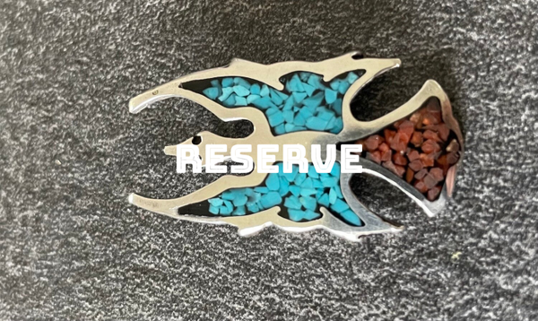 PENDENTIF ARGENT 925 EMAILLÉ