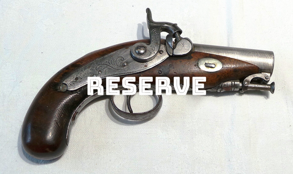 "PISTOLET " HOPKINS - LONDON " A PERCUSSION - 1830-1840 - XIX°"