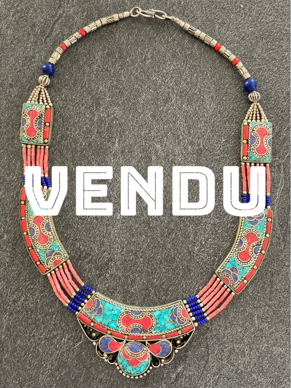 COLLIER ETHNIQUE NEPALAIS DE CEREMONIE - XX°