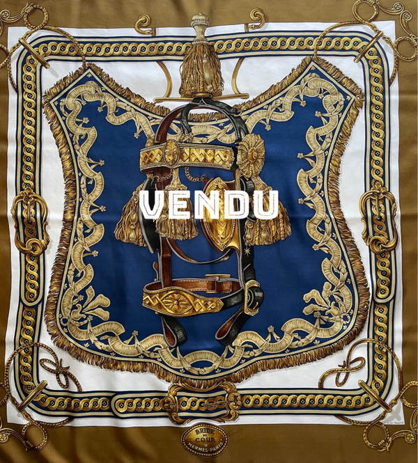 "BRIDE DE COURS" CARRE HERMES VINTAGE