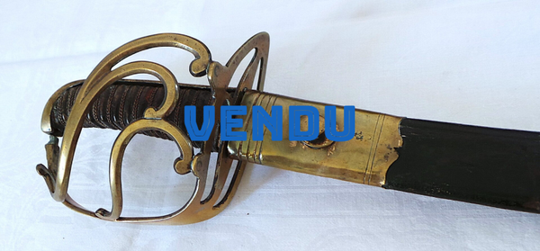 SABRE D'OFFICIER D'INFANTERIE DIT "DE MINEUR" - EPOQUE LOUIS XVI-XVIII -