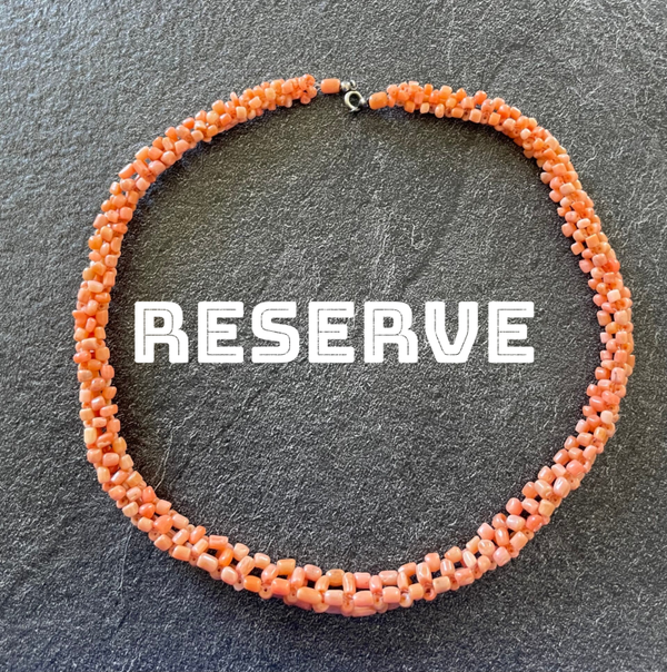 COLLIER RAS DU COU EN CORAIL PEAU D'ANGE
