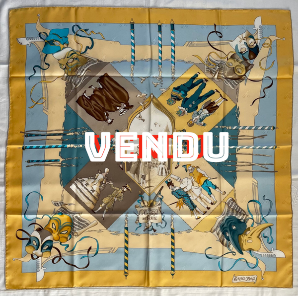 "CARNAVAL DE VENISE" CARRE HERMES VINTAGE