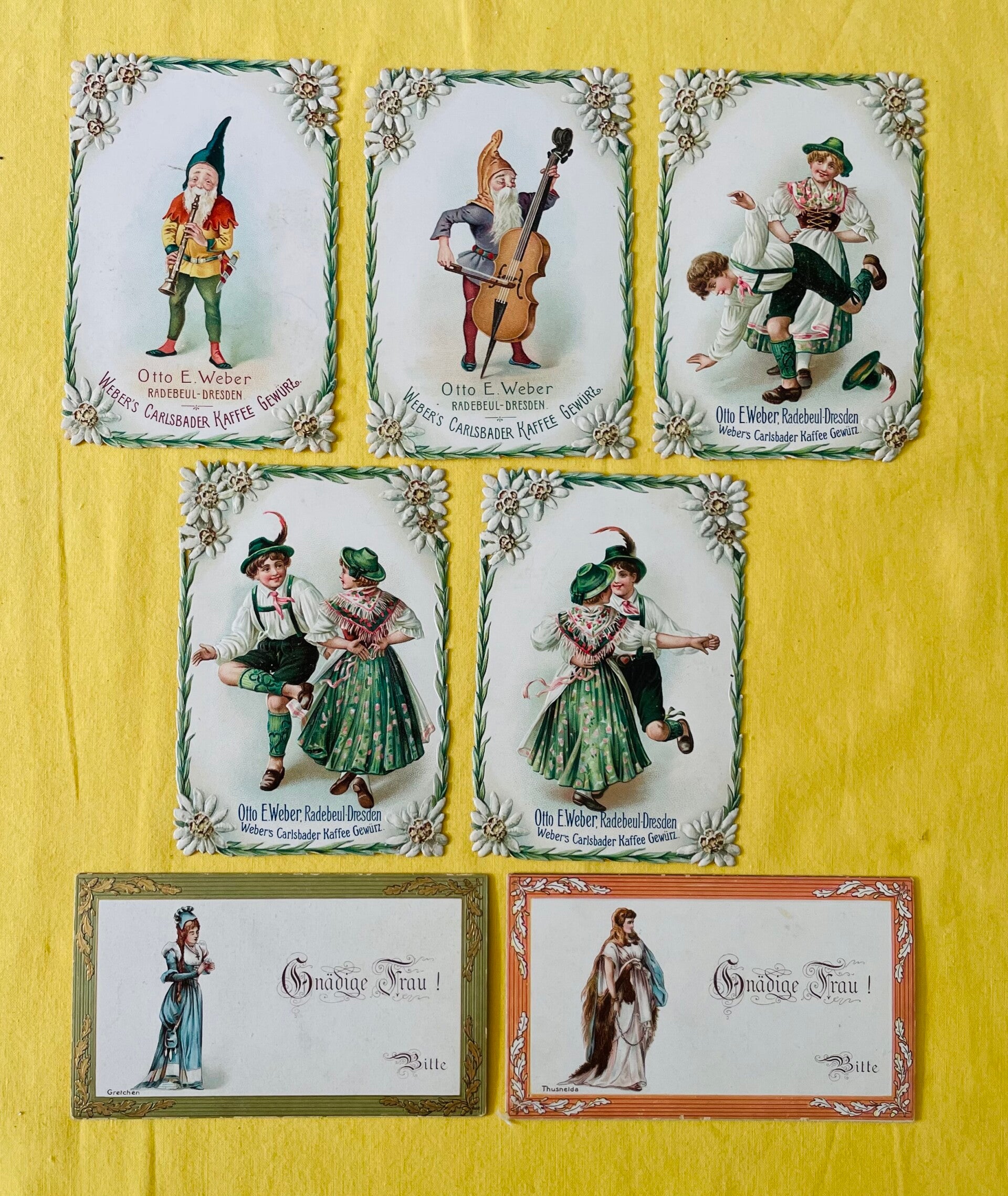 CARTES PUBLICITAIRE SUR LE CAFE OTTO E. WEBER - DRESDE