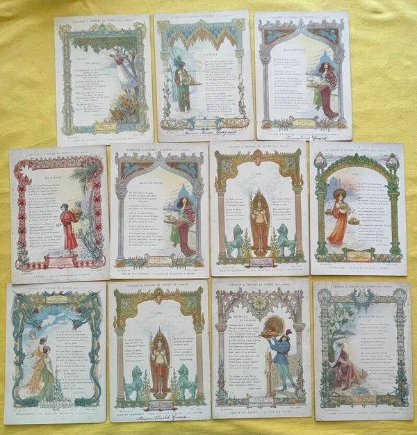 ONZE "MENUS PUBLICITAIRES PHOSPHATINE FALIERE" ANNÉES 1900-1905