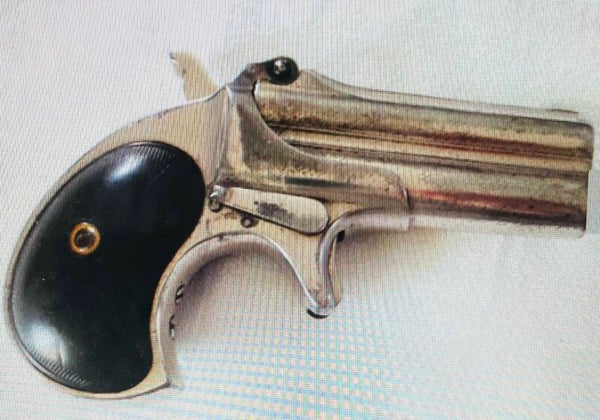 PISTOLET REMINGTON DOUBLE DERINGER OVER UNDER DERINGER - CAL 41 FR - XIX°