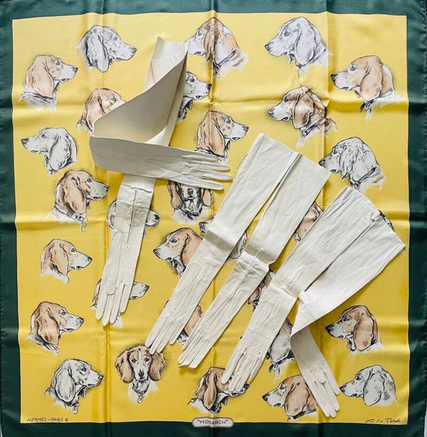 LOT DE 3 PAIRES DE GANTS D'OPERA EN CHEVREAU CIRCA 1900/1925 JAMAIS PORTÉS