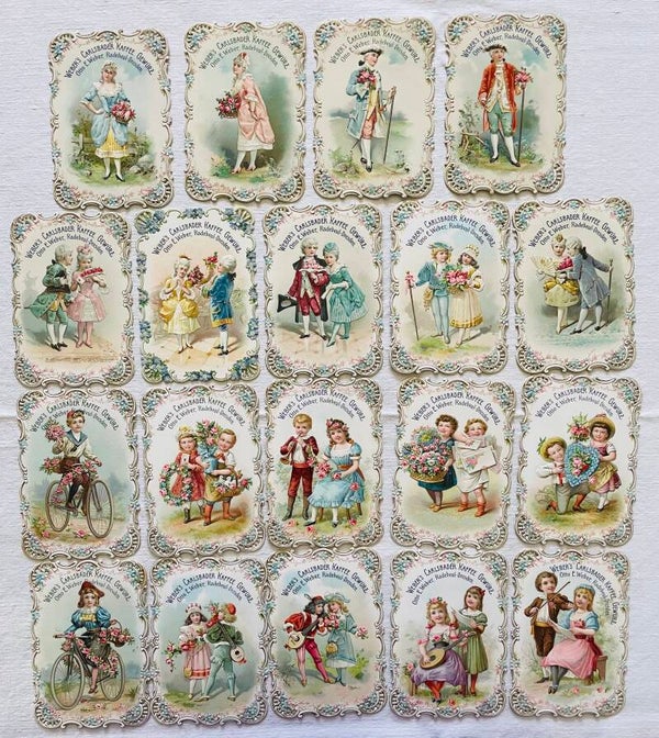 19 CARTES PUBLICITAIRES SUR LE CAFE OTTO E. WEBER - DRESDE