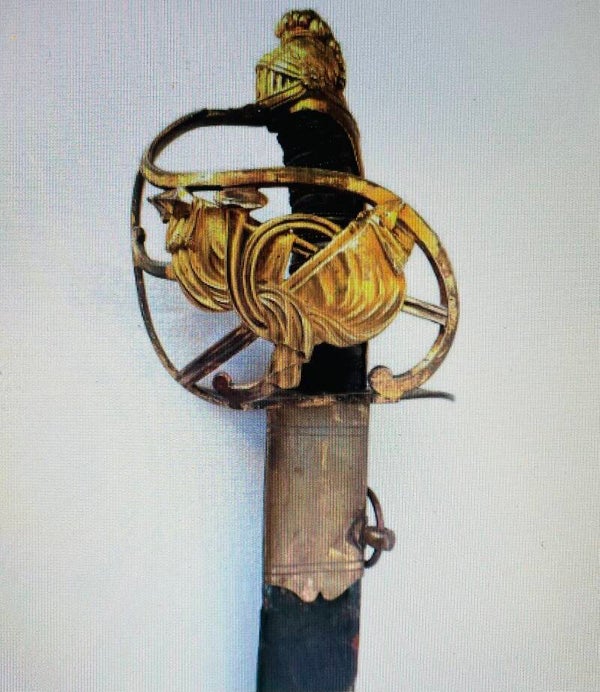 SABRE D'OFFICIER DE CHASSEUR A PIEDS SOUS LOUIS XVI